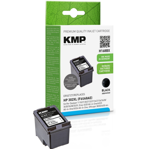 KMP Tintenpatrone H168BX 1745,4001 wie HP 302XL sw, - 101288290