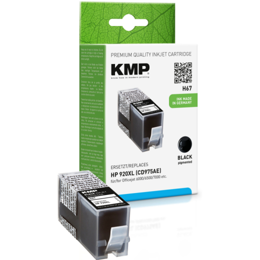 KMP Tintenpatrone H67 1717,0051 wie CD975AE Nr.920XL 1.200S. schwarz, - 101042290