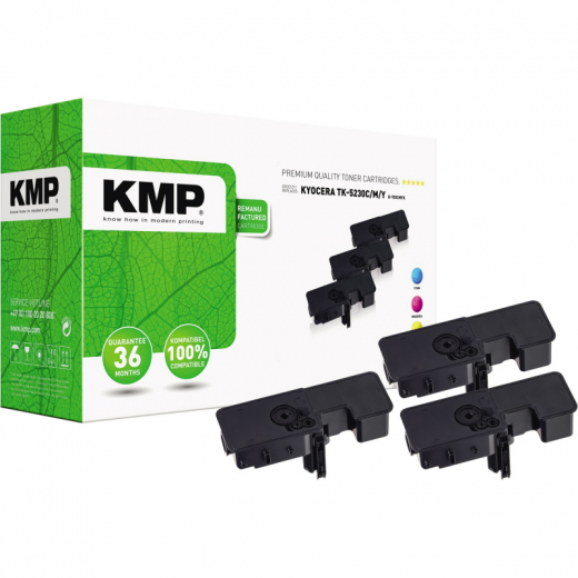 KMP Toner K-T83CMYX 2911,3030 wie Kyocera TK5230 c/m/y 3St., - 102367399