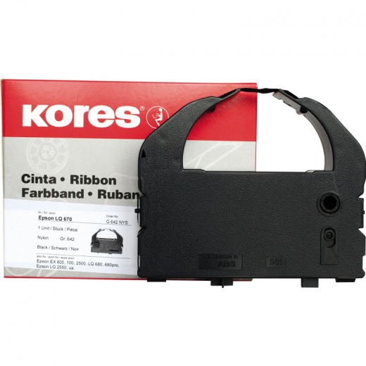 Kores Farbband G642NYS Gr.642 wie Epson EX 800 schwarz, - KOR651N