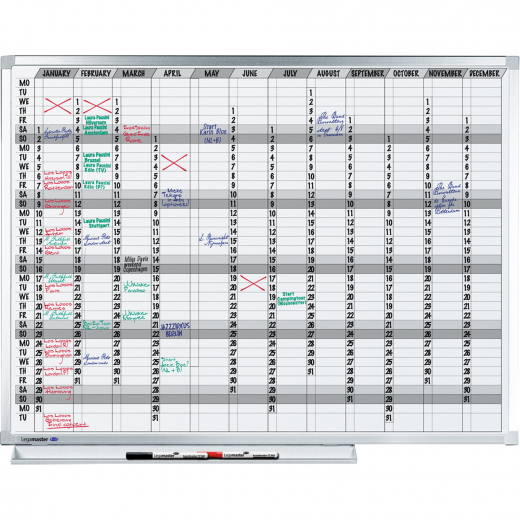 Legamaster Jahresplaner Professional 7-400000 90x120 cm, - 7-400000