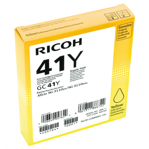 Ricoh Gelpatrone 405764 GC-41Y 2.200Seiten gelb, - 576562008