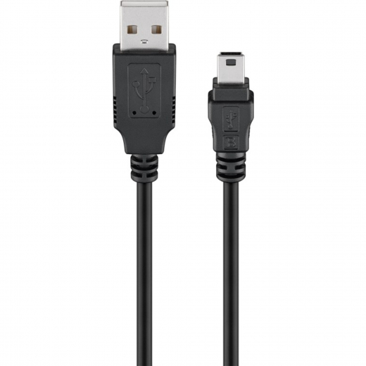 Goobay Ladekabel 46712 Mini-USB 1m schwarz, - 728039890