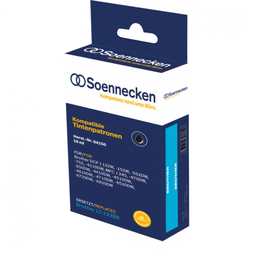 Soennecken Tintenpatrone 84150 wie Brother LC123BK schwarz,