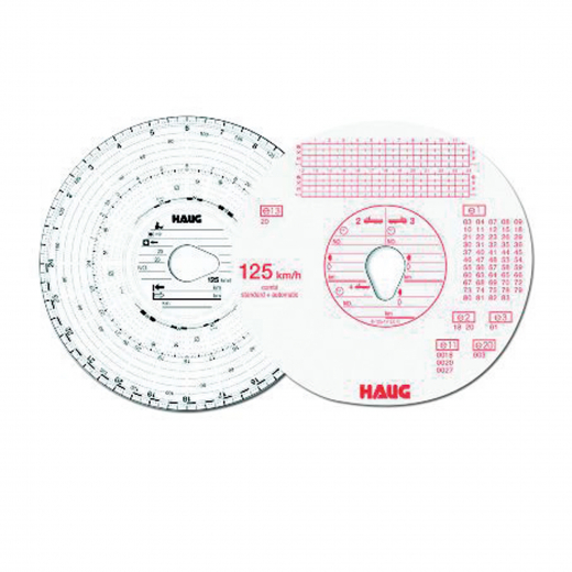 HAUG Tachoscheibe 125km/h Kombi 125 100 100 St./Pack., - 738116