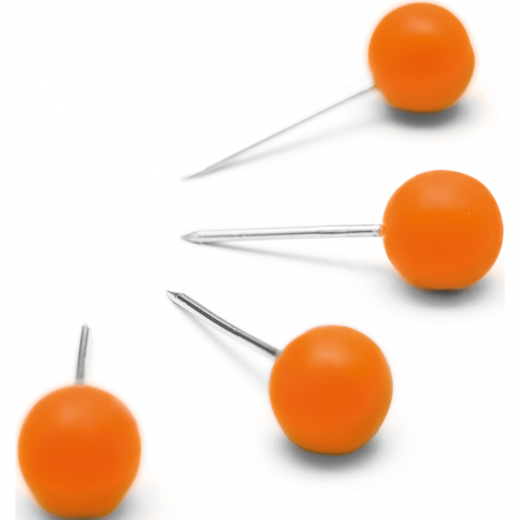 Nobo Pinnwandnadel 1905329 orange 100 St./Pack., - 752461014