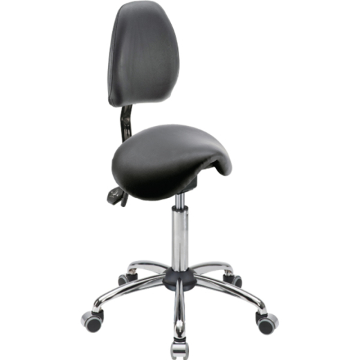 Meychair Hocker 4132 A4R-MED-TR-KL2 Rollen Rücken sw, - 800026890