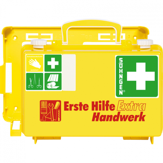 SÖHNGEN Erste Hilfe Koffer EXTRA Handwerk 0320125 DIN 13157 gelb,