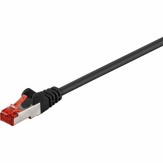 Goobay Netzwerkkabel 68698 Cat 6 3m schwarz, - 785007800