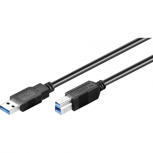 Goobay USB Kabel 93654 USB 3.0 3m A/B-Stecker schwarz,