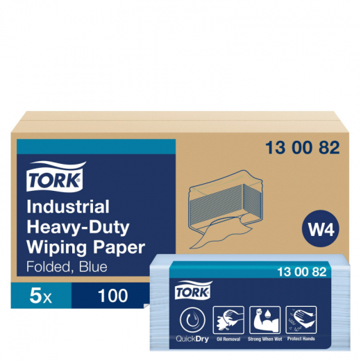 Tork Industrie-Papierwischtücher 130082 extra-stark 5 x 100 St./Pack, - 446024900