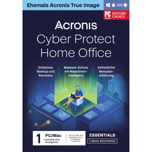 Acronis Cyber Protect Home Office HOEASHLOS Essential1 Jahr 1Comp, - 796002600