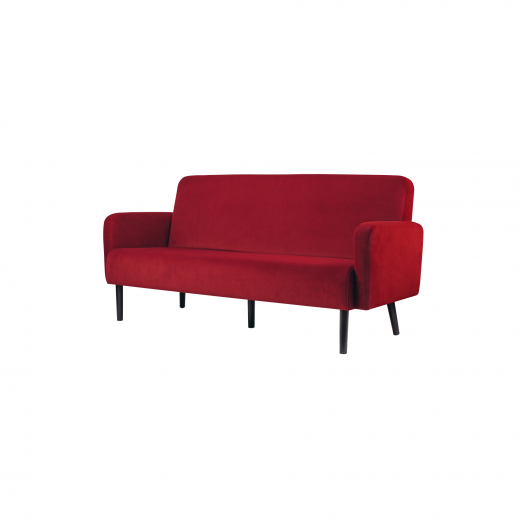 Paperflow Sofa LISBOA LC3PV.01.18 3Sitzer Samt sw/rt, - 800025230