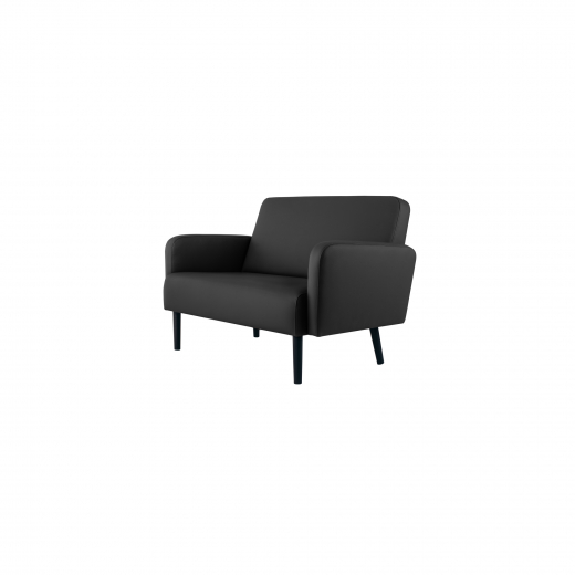 Paperflow Sofa LISBOA LC3PC.01.01 3Sitzer Kunstleder sw/sw, - 800025490