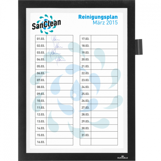 DURABLE Magnetrahmen DURAFRAME Note 499301 DIN A4 schwarz, - DUR499301