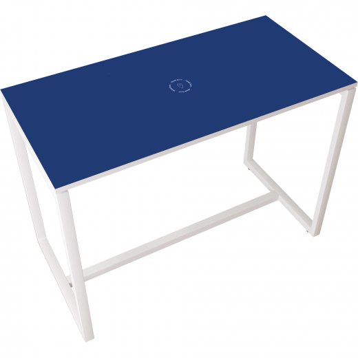 easyDesk Stehtisch TD114.13.06P 110x114x75cm blau, - 810008750