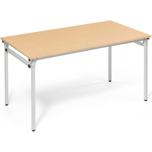 Klapptisch 4-Fuß 1.400x700mm Gestell alusilber Platte buche, - 810011072