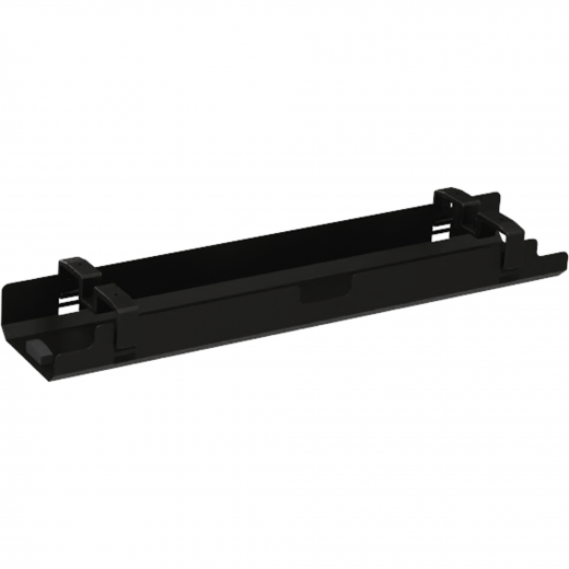 Kabelkanal horizontal beidseitig abklappbar für Tische B1200mm sw, - 810016590