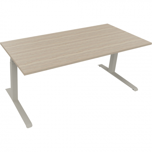 Sitz-/Stehtisch Kufe Doppels. Quad. B1800xT800xH645-1275 si/Eiche Nat, - 810044971