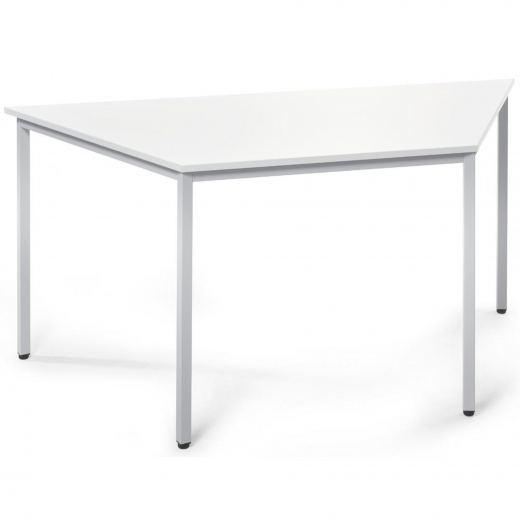 Konferenztisch 1600/ 800x720x690mm Platte weiß Gestell silber,