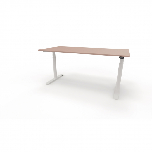 Schreibtisch Sedus se:lab e-desk 160x65-128x80cm weiß/antikrose, - 815018631