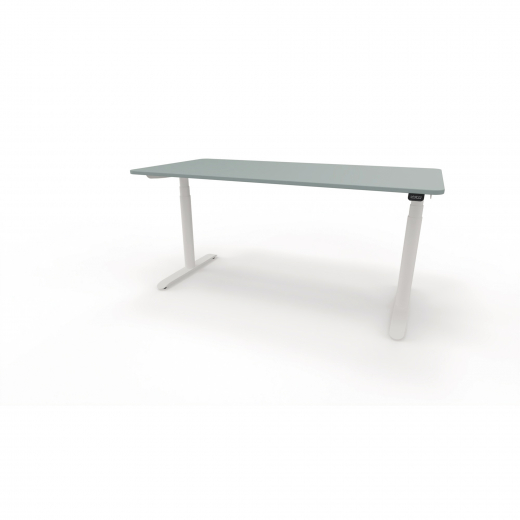 Schreibtisch Sedus se:lab e-desk 160x65-128x80cm weiß/fjordgrün, - 815018667