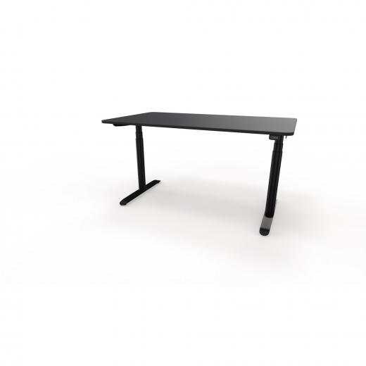 Schreibtisch Sedus se:lab e-desk 140x65-128x90cm schwarz/schwarz, - 815018990