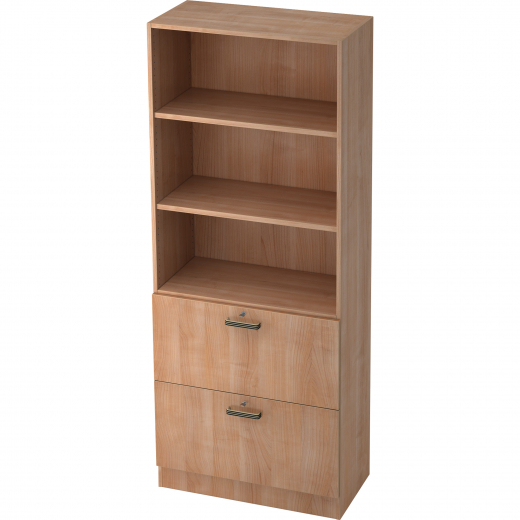 Hammerbacher Registraturschrank V7300/N/N/SG 5OH nußbaum/nußbaum, - 820004473