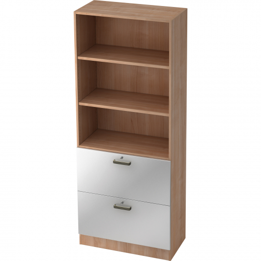 Hammerbacher Registraturschrank V7300/N/S/SG 5OH nußbaum/silber, - 820004495