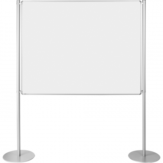 Ultradex Stellwand 749208 150x120cm beids. Whiteboard Tellerfuß weiß, - 820006001