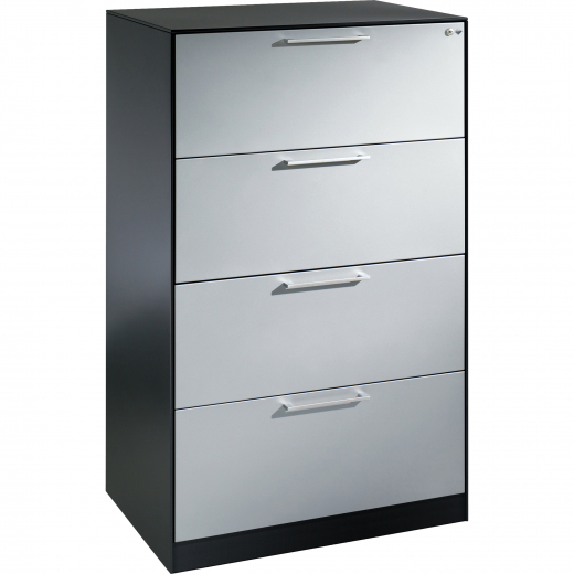 C+P Hängeregistraturschrank Asisto 146223412S10051 A4 2bhg sgr/wsalu, - 820013488