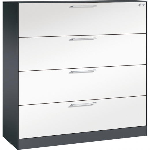 C+P Hängeregistraturschrank Asisto 146021413S10091 A4 3bahnig sgr/rws, - 820028902