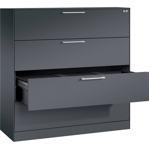 C+P Hängeregistraturschrank Asisto 146021413S10118 A4 3bahnig sgr/sgr, - 820028987