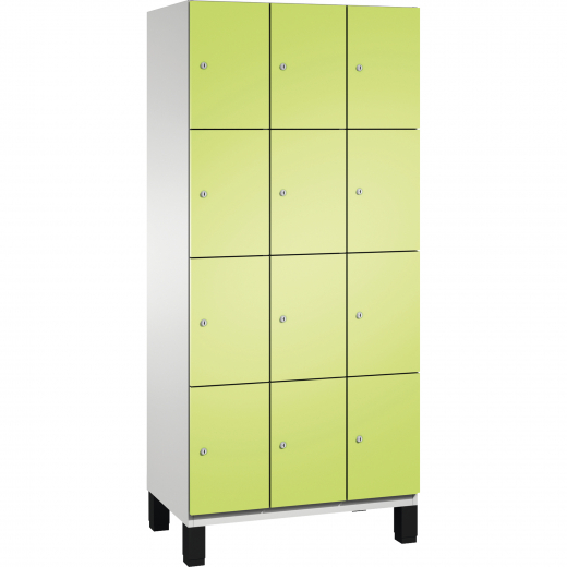 C+P Fächerschrank 4510330S10020 Füße 12Fächer B900mm lgr/cgn,