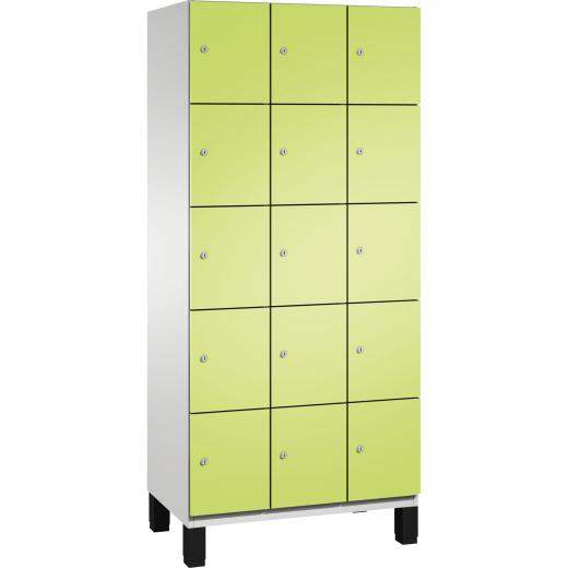 C+P Fächerschrank 4510430S10021 Füße 15Fächer B900mm lgr/cgn, - 820072968