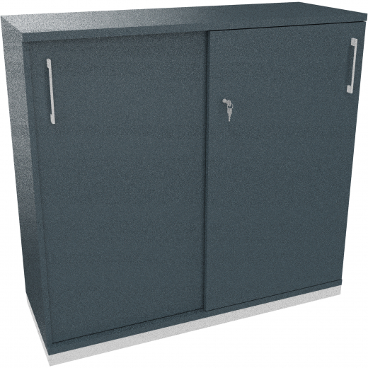 Schiebetürenschrank 3OH B1200xT442xH1133mm ws/Lavagrau, - 820112982