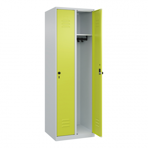 C+P Spind Classic PLUS 2Abteile 1850x600x500mm l.gr/c.gn,