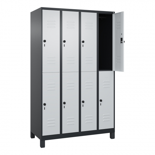 C+P Spind Classic PLUS doppelt 4Abteile 1950x1200x500mm s.gr/l.gr, - 820141081