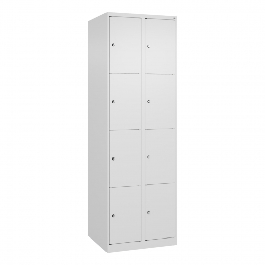 C+P Schließfachschrank Classic PLUS 2x4Fächer 1850x600x500mm ws/ws, - 820141501