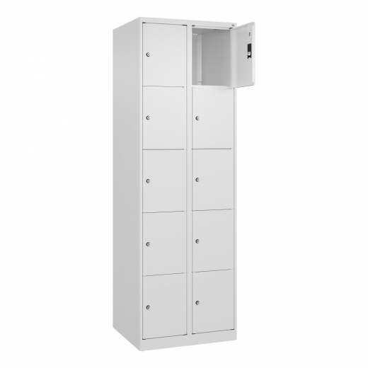 C+P Schließfachschrank Classic PLUS 2x5Fächer 1850x600x500mm ws/ws, - 820141801