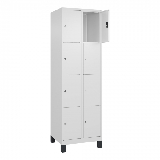 C+P Schließfachschrank Classic PLUS 2x4Fächer 1950x600x500mm ws/ws, - 820142101