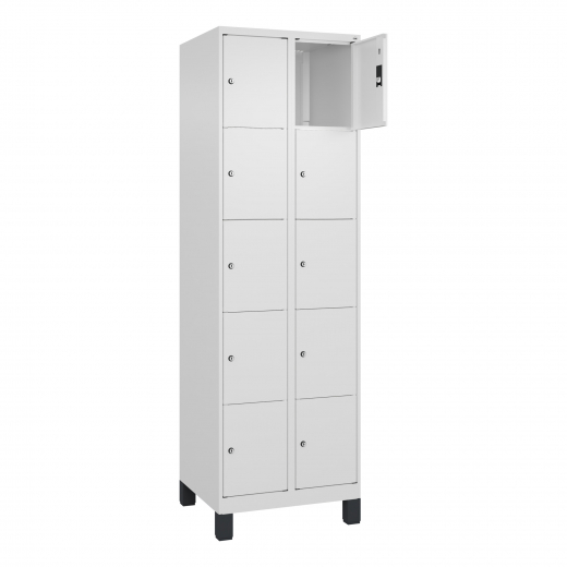 C+P Schließfachschrank Classic PLUS 2x5Fächer 1950x600x500mm ws/ws, - 820142401