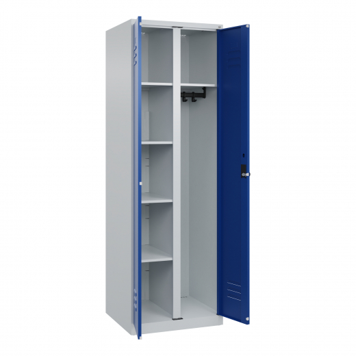 C+P Garderobenschrank Classic PLUS 2Abteile 1850x600x500mm l.gr/e.bl, - 820142556