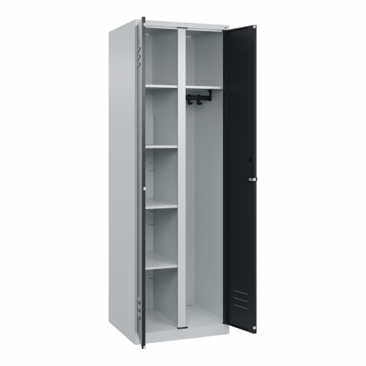 C+P Garderobenschrank Classic PLUS 2Abteile 1850x600x500mm l.gr/s.gr, - 820142587