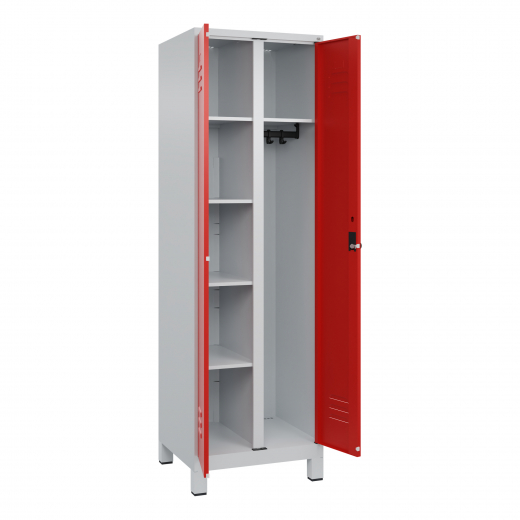 C+P Garderobenschrank Classic PLUS 2Abteile 1950x600x500mm l.gr/rt, - 820142630