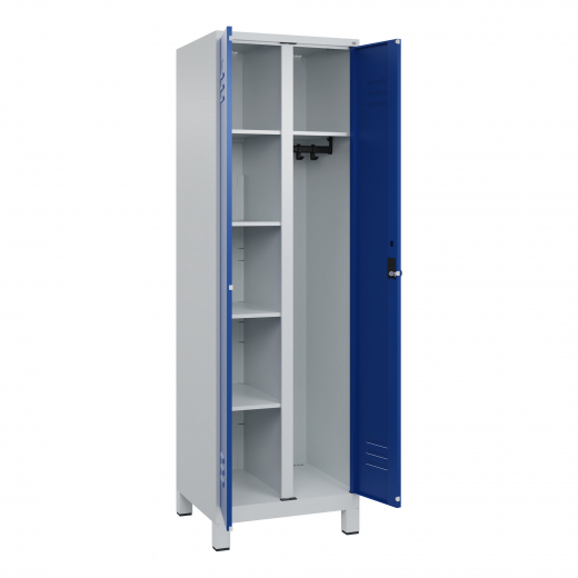 C+P Garderobenschrank Classic PLUS 2Abteile 1950x600x500mm l.gr/e.bl, - 820142656