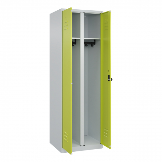 C+P Schwarz-Weiß-Spind Classic PLUS 1850x600x500mm 2Abteile lgr/cgn, - 820197468