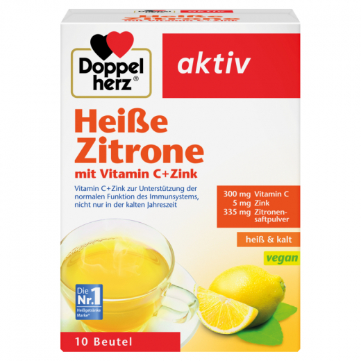 Doppelherz Heiße Zitrone Vitamin C +Zink 10St,