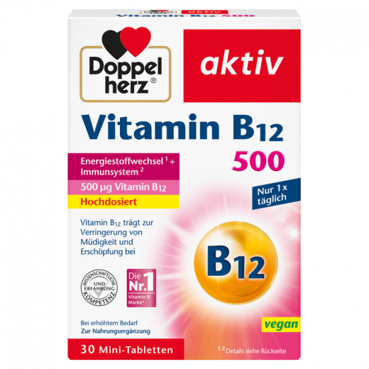 Doppelherz Vitamin B12 500 30St, - 492182800