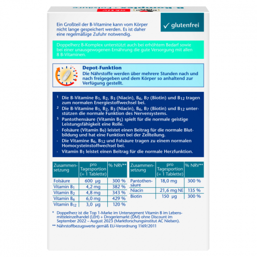 Doppelherz B-Komplex +Folsäure 45St, - 492183700